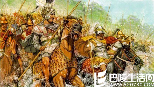 马其顿国王征战途中的士兵们
