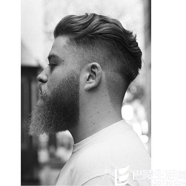 后梳波浪头侧面