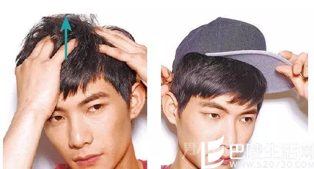 男生戴帽子发型