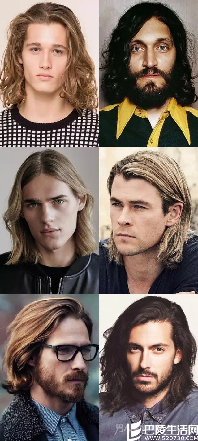 男士长烫发 男士长烫发