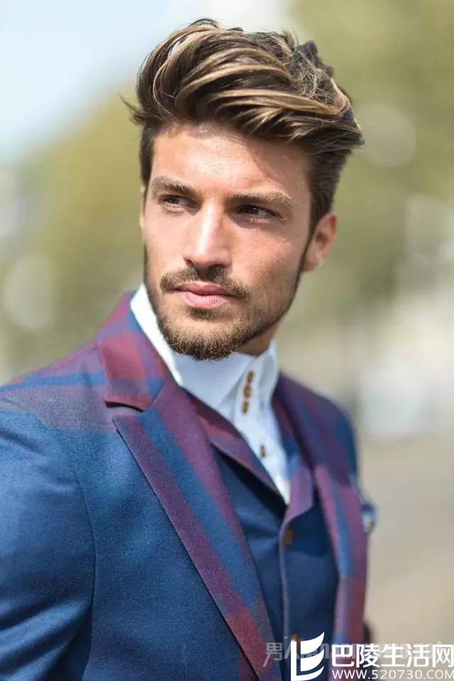 男士咖啡色头发