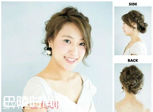 斜刘海盘发_年会派对不用愁 三款优雅盘发让你绝对出彩