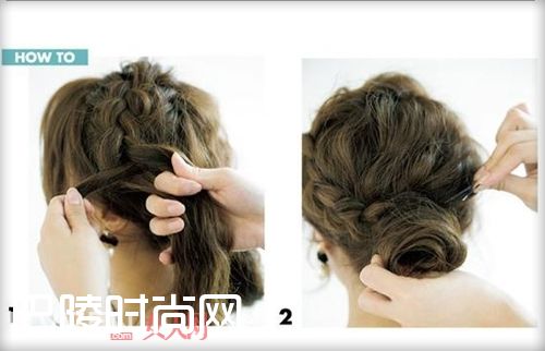 斜刘海盘发_年会派对不用愁 三款优雅盘发让你绝对出彩