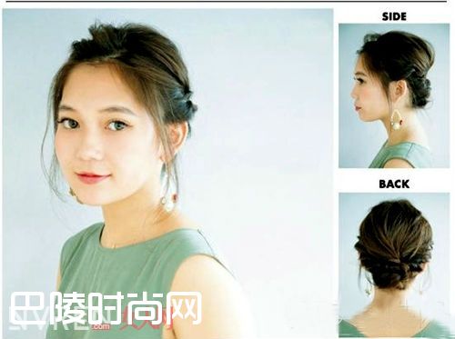 第二种露额盘发_年会派对不用愁 三款优雅盘发让你绝对出彩