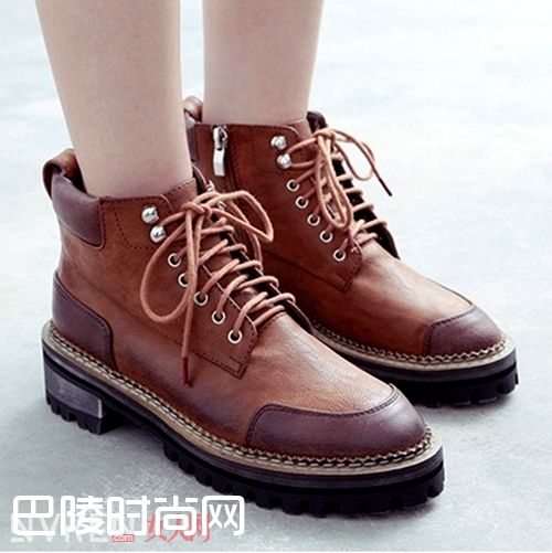 圆头加绒中跟短靴_短靴才是时尚的风向标 如此精致不得不来一双