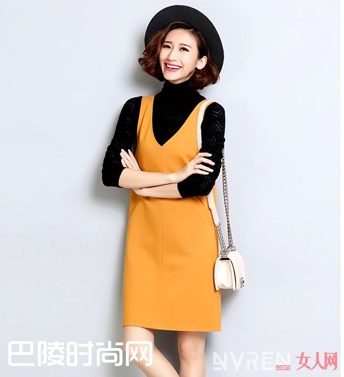 V领背带裙_内搭才是冬日时尚的重中之重 你选对了吗