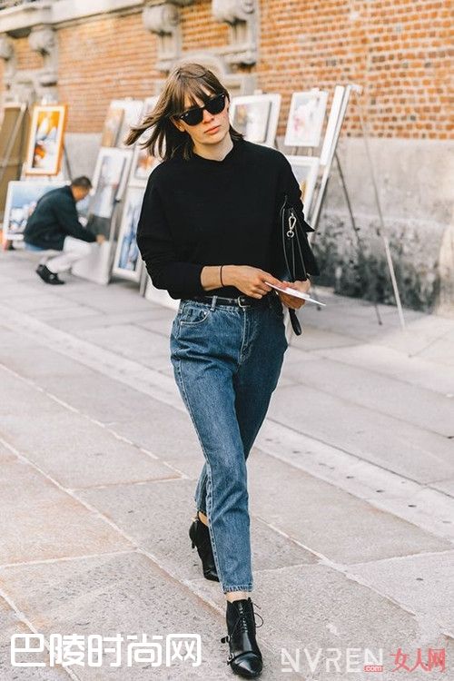 Mom jeans_5款最时髦牛仔裤型 
