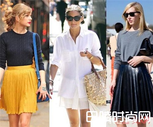 百褶裙怎么穿搭显身材_今冬最美的四条半裙 解决所有穿衣难题