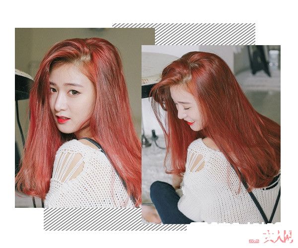 橙红色发色_发色