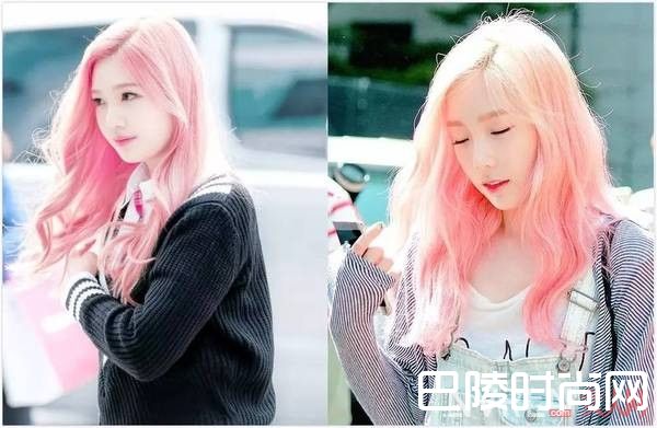 白金色和淡粉色的混合发色_不染发谈何时尚 今年这些发色美极了