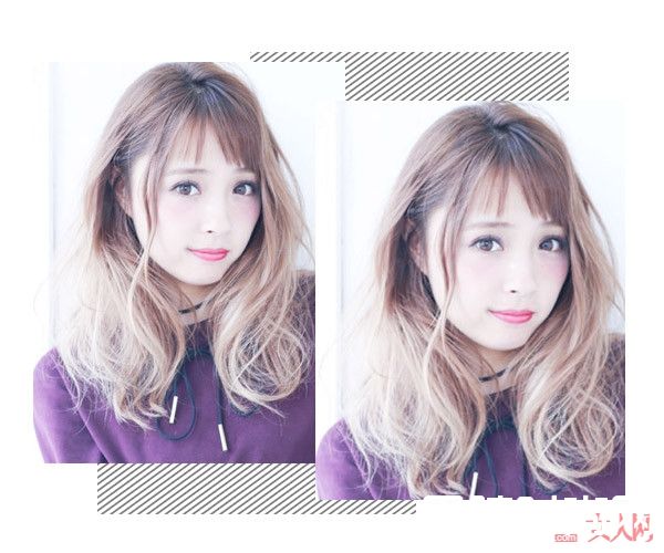 棕色和金色的混合发色_发色