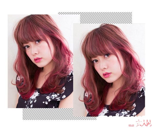 棕色和金色的混合发色_发色