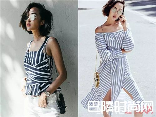 细条纹衣服搭配_“土精”的春天来了 这几招搭配让你变得更美丽