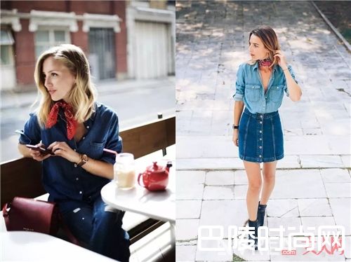 丝巾与衬衫的搭配_这个春天 你需要条印花丝巾点缀你的美