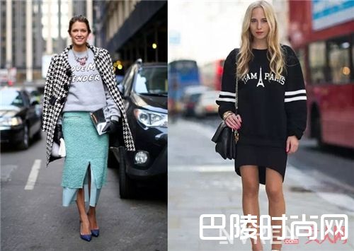 卫衣与裙子的搭配_穿上卫衣搭上裙子 你就拥有了最美的初春！