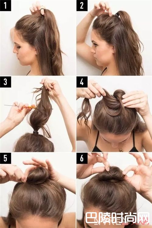 半丸子造型_头发长度好尴尬 这样打理照样让你时髦飞起！