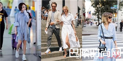 衬衫搭配吊带裙_2017开春就用衬衫+裙子 时髦又有女人味！