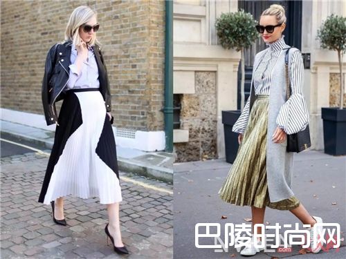 衬衫搭配百褶裙_2017开春就用衬衫+裙子 时髦又有女人味！