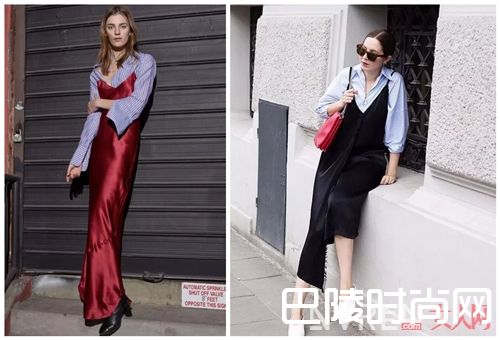 衬衫搭配吊带裙_2017开春就用衬衫+裙子 时髦又有女人味！