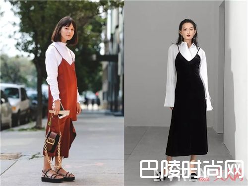 衬衫搭配吊带裙_2017开春就用衬衫+裙子 时髦又有女人味！
