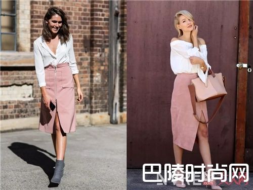 衬衫搭配铅笔裙_2017开春就用衬衫+裙子 时髦又有女人味！