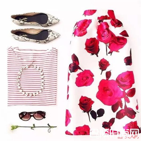 春天约会穿印花 Midi skirt