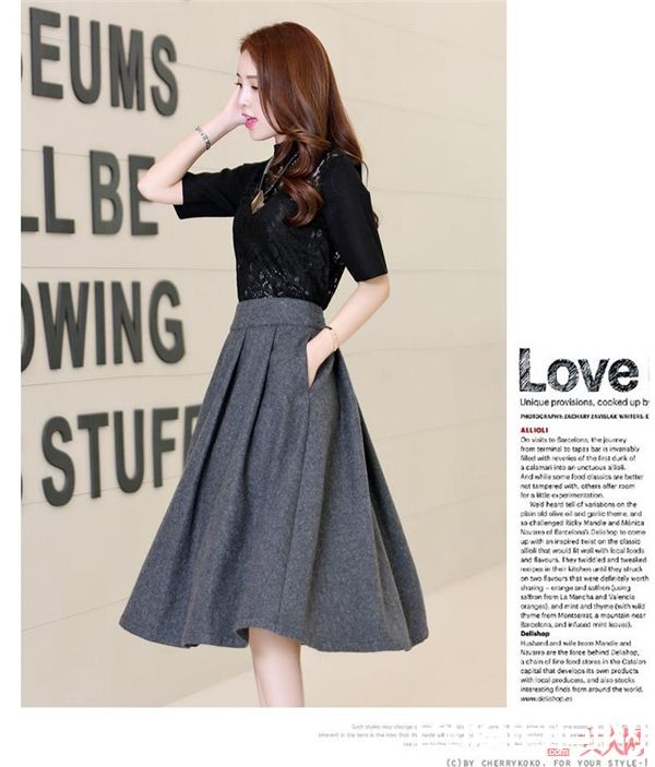 春天约会穿长款摆裙