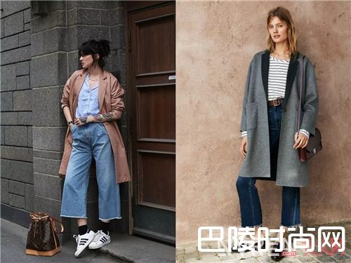 阔脚牛仔裤穿搭技巧_牛仔裤还只会卷裤脚？今年流行的裤子长这样！