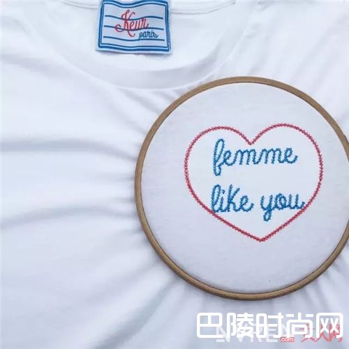 Keur paris刺绣Slogan t-shirt_春日物语 这些美好单品用来送自己永远不嫌多
