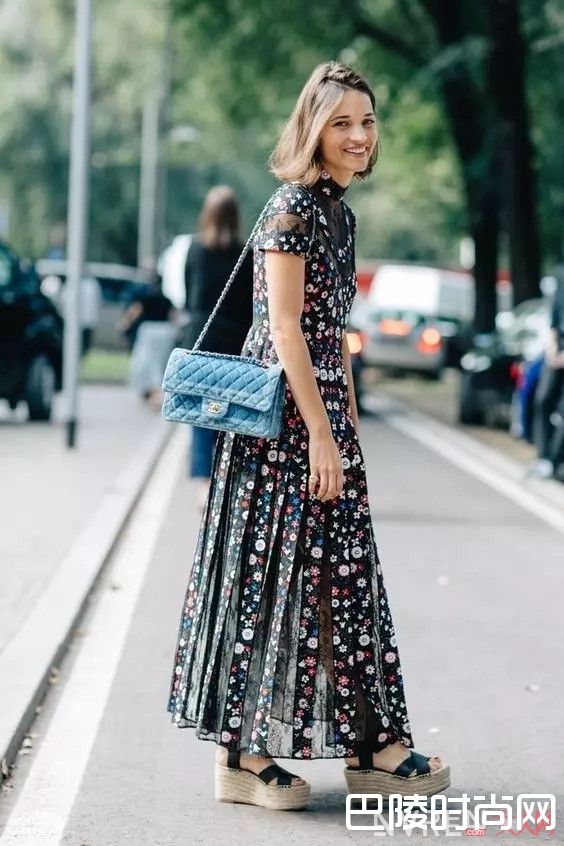 印花仙女裙_你和一枚真仙女的距离就差一条美哭了的仙女裙！