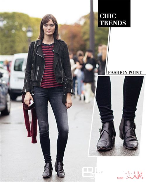 平底踝靴怎么搭配率性_春寒料峭是穿平底鞋的好时机 怎么穿时髦显高?