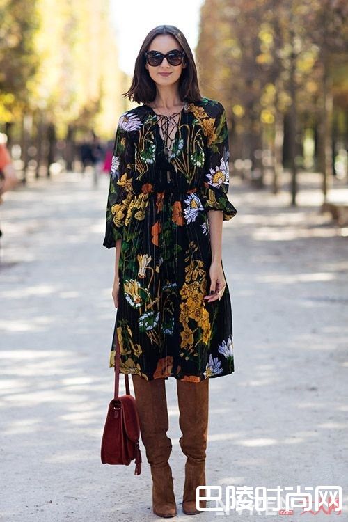 网纱印花裙怎么穿出浪漫感_春天的正确打开方式 今季流行印花裙抢先看
