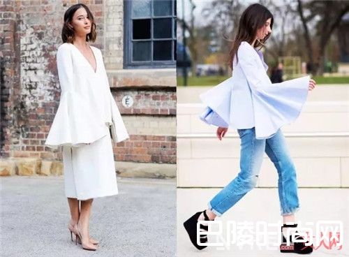 喇叭袖_小袖子也有大造型！时髦的范非它莫属