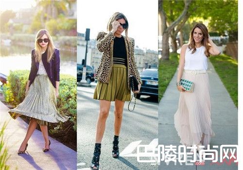 雪纺百褶裙如何搭配_有了这四款气质裙装 承包2017春天最美搭配！