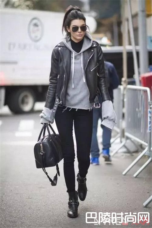 皮衣搭配连帽卫衣的穿法时尚吗_连帽卫衣怎么搭配外套？6种方式教你潮范显现