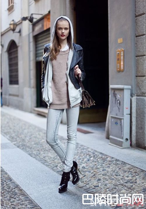 皮衣搭配连帽卫衣的穿法时尚吗_连帽卫衣怎么搭配外套？6种方式教你潮范显现