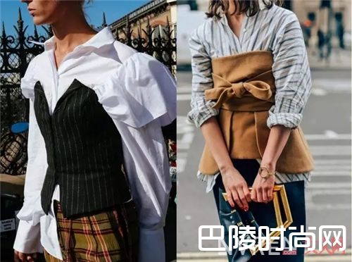 衬衫+Corset的穿法_衬衫的花式穿搭法 就是要不正经的穿衣！