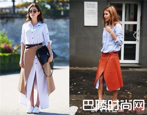 衬衣+裙子的穿法_衬衫的花式穿搭法 就是要不正经的穿衣！