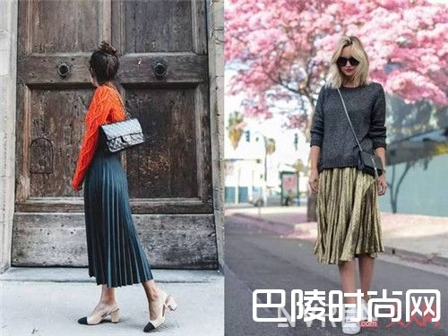 雪纺百褶裙如何搭配_有了这四款气质裙装 承包2017春天最美搭配！
