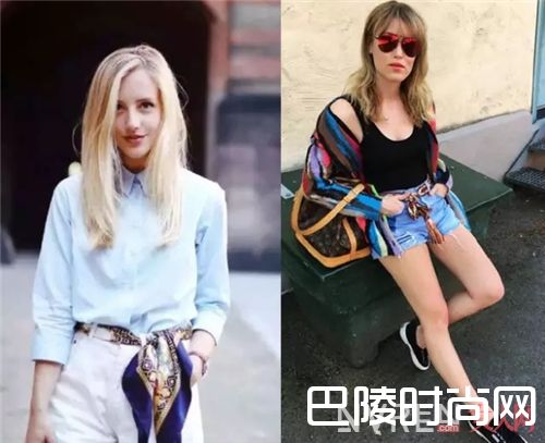 腰带装饰系法_一条丝巾九种玩法 最时髦的捆绑play