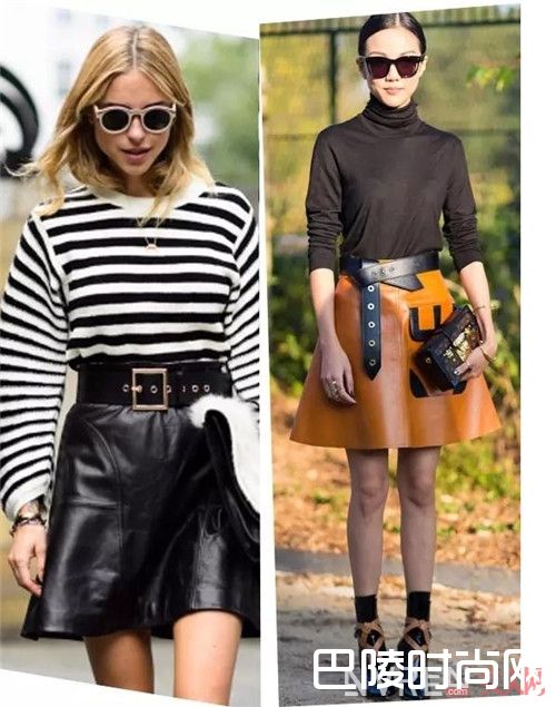 皮革半裙开春如何搭配_新季尖货：开春你的裙子这么穿才漂亮！