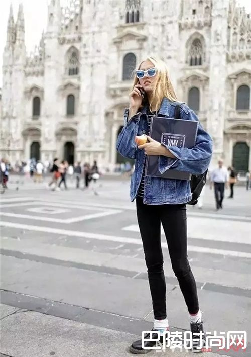 Oversized牛仔外套_今年春天 这4款单品一定要大了才好看!