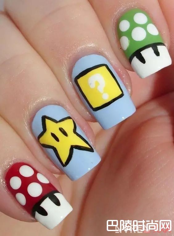 卡通美甲_十大春季流行美甲，快来为你的指甲换新装！
