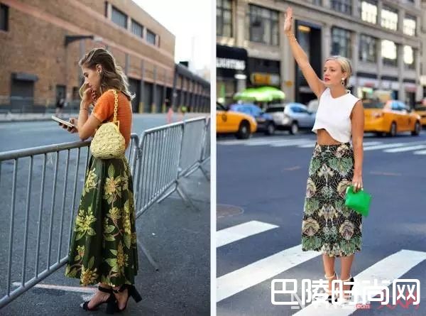 印花长裙_半身裙才是直男杀，6款小裙子教你穿出女人味
