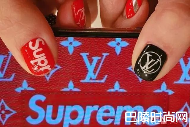 SUPERME×LV美甲_做一款Gucci、Valentino、Chanel限量款美甲，才配得上我攒钱买的包包