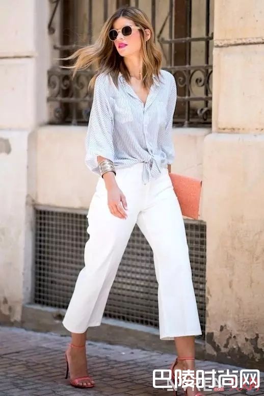 阔腿裤配一字带高跟鞋_最时髦的阔腿裤穿不好，很可能是你不会搭鞋子！