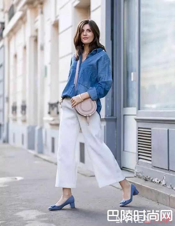 阔腿裤配粗跟鞋_最时髦的阔腿裤穿不好，很可能是你不会搭鞋子！