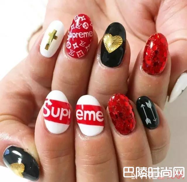 SUPERME×LV美甲_做一款Gucci、Valentino、Chanel限量款美甲，才配得上我攒钱买的包包