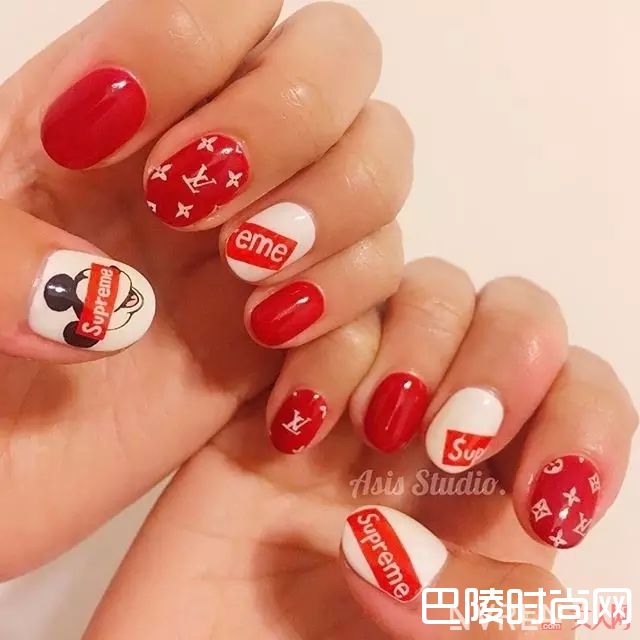 SUPERME×LV美甲_做一款Gucci、Valentino、Chanel限量款美甲，才配得上我攒钱买的包包