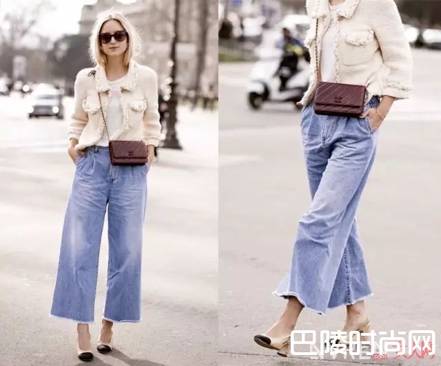 阔腿裤配粗跟鞋_最时髦的阔腿裤穿不好，很可能是你不会搭鞋子！